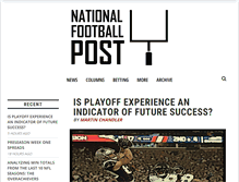 Tablet Screenshot of nationalfootballpost.com